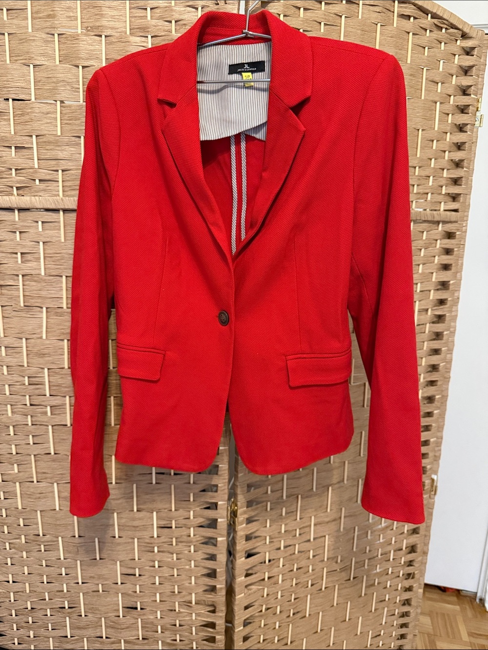 Jules & Leopold Vibrant Red Single-Button Blazer